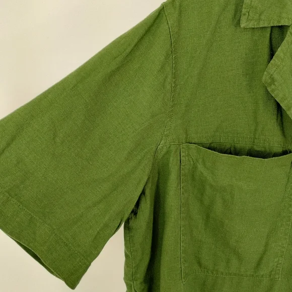 Universal Thread Linen Cropped Button Down Top size Medium - Picture 5 of 10